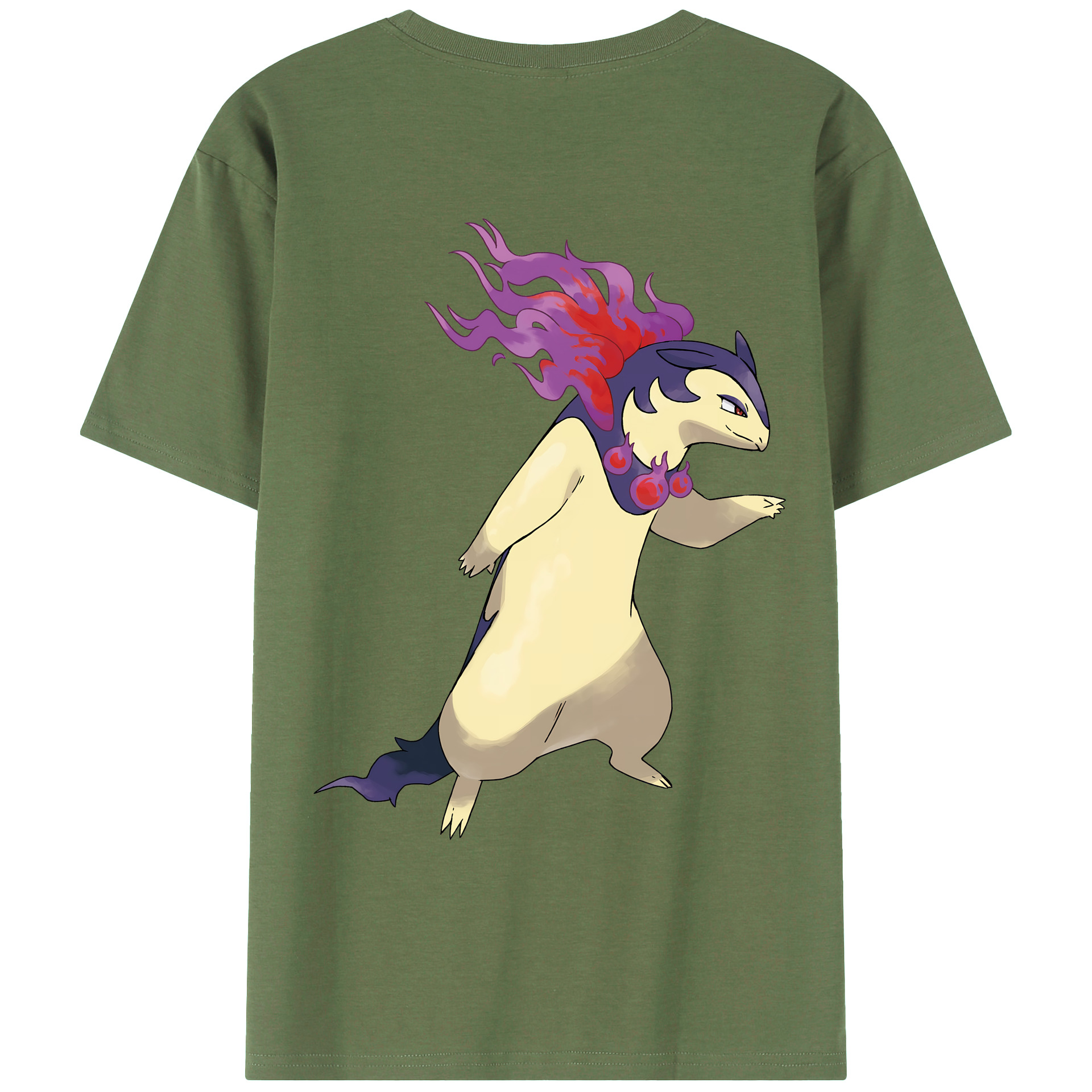 （画像用） ポケットモンスター Pokémon 綿100％ メンズ半袖Tシャツ（バックプリント） 通気性